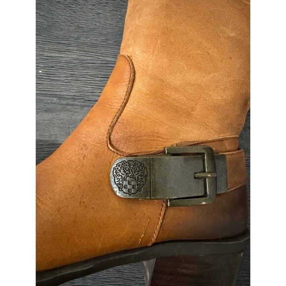 Vince Camuto Tall Valero Riding Boots Cognac Brown Leather 7.5 - Picture 9 of 11